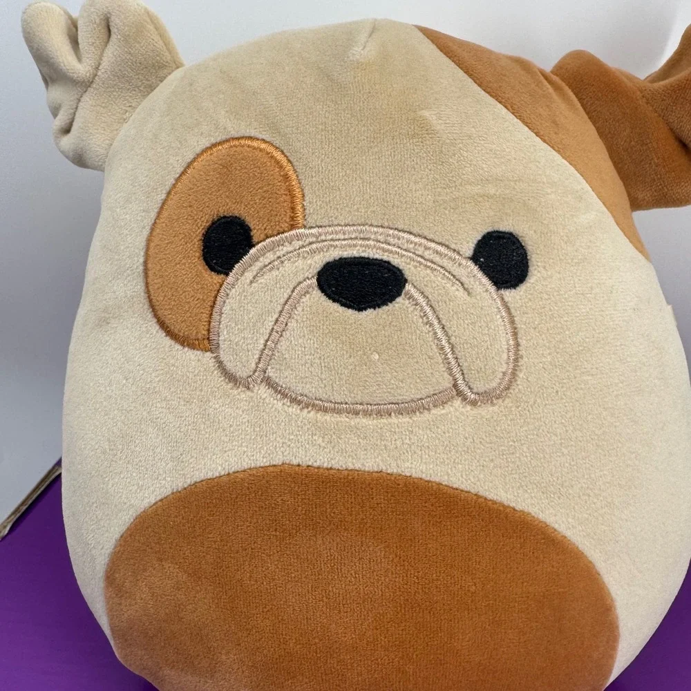 Squishmallows Brock the Bulldog 8 Inch Tan Brown Dog Plush Toy Kellytoy